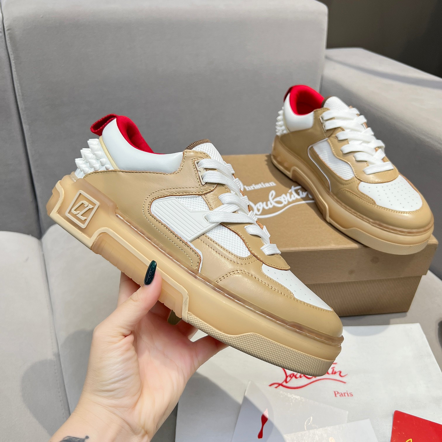 UA Chr1st1an Louboutin 2024 [New]ASTROLOUBI Unisex Thick-Soled Sneakers