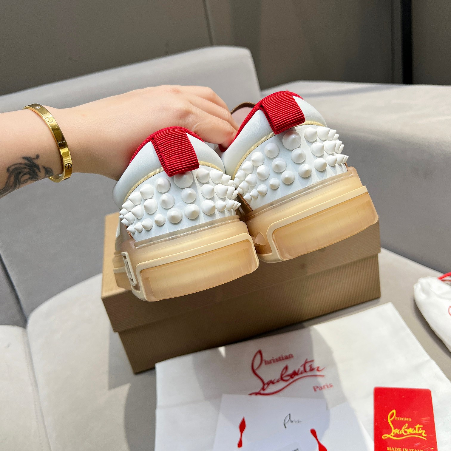 UA Chr1st1an Louboutin 2024 [New]ASTROLOUBI Unisex Thick-Soled Sneakers