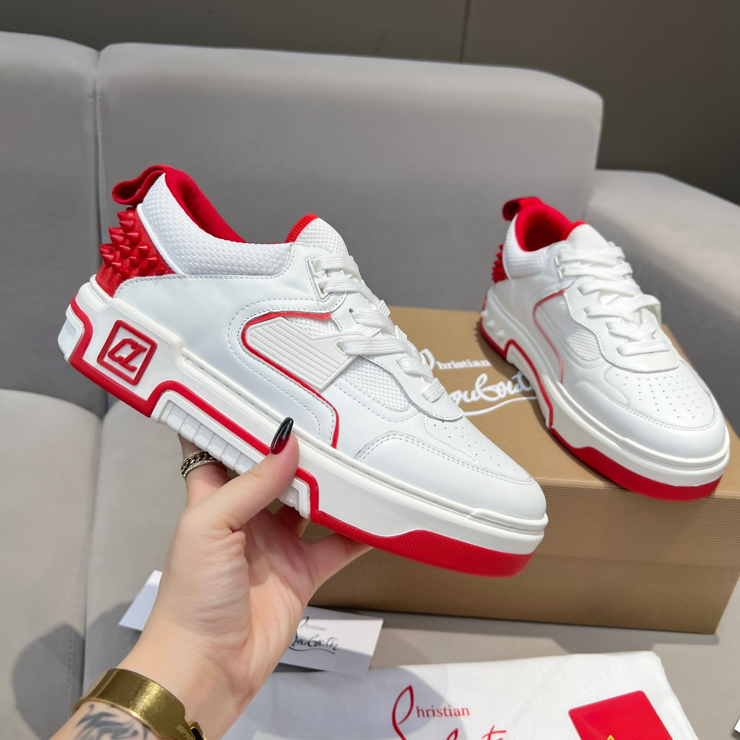 UA Chr1st1an Louboutin 2024 [New]ASTROLOUBI Unisex Thick-Soled Sneakers