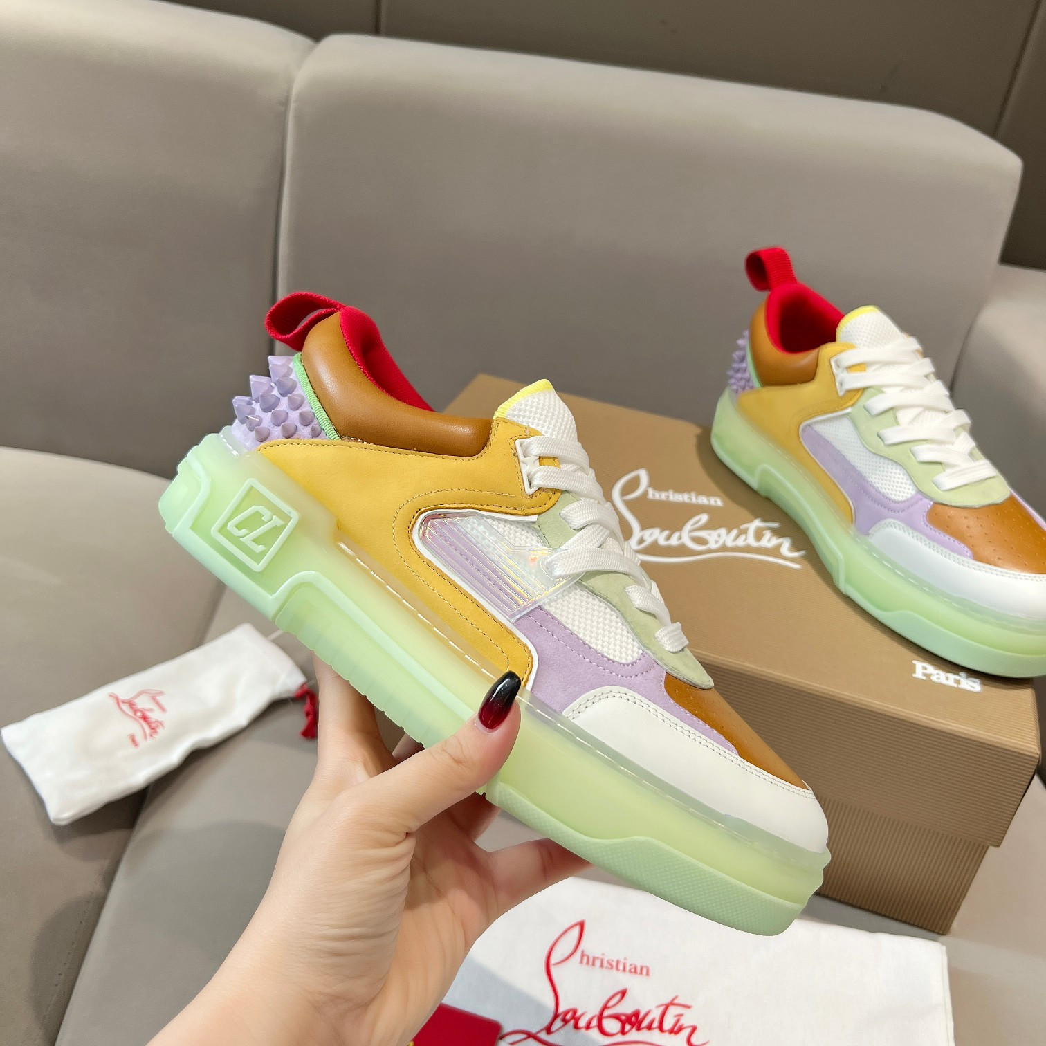 UA Chr1st1an Louboutin 2024 [New]ASTROLOUBI Unisex Thick-Soled Sneakers