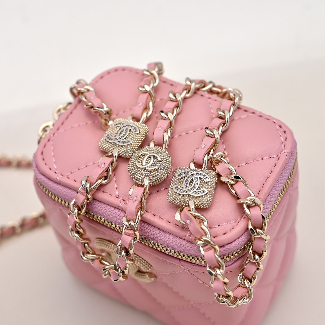 Ch**el Small Vanity with Chain 8.5x11x7cm