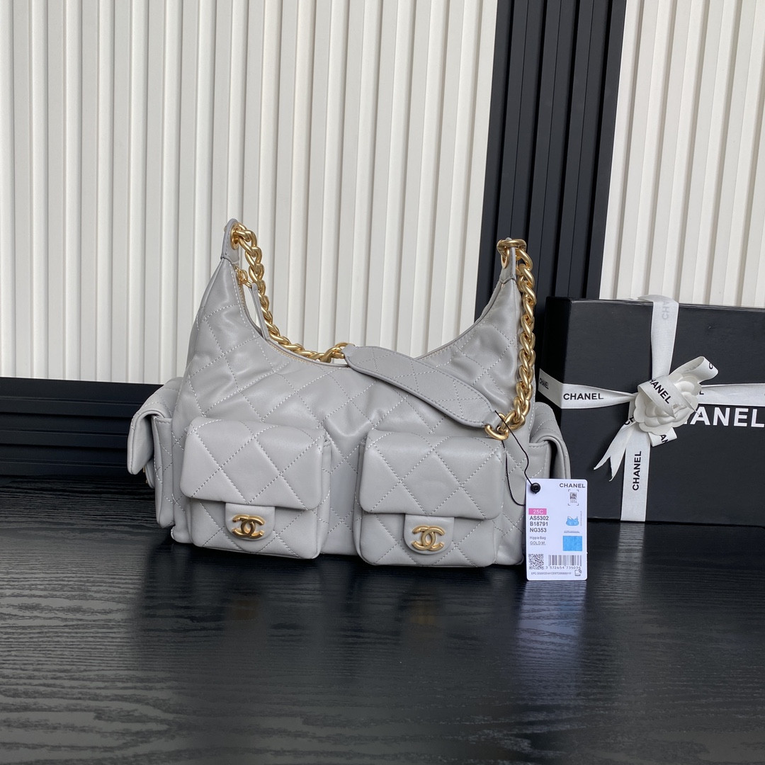 Ch**el 25c Maxi Hobo Bag 27×35×18cm