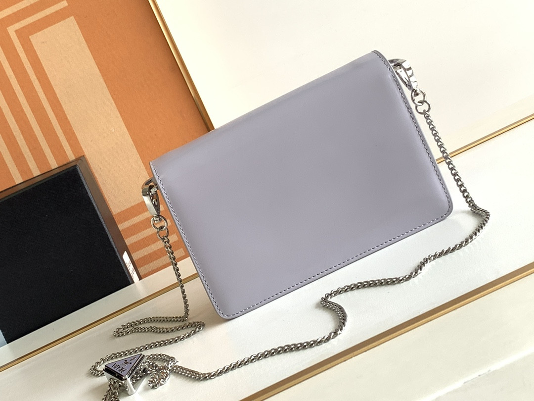 Pra*a Brushed Leather Shoulder Bag 17x 9.5x3.5cm