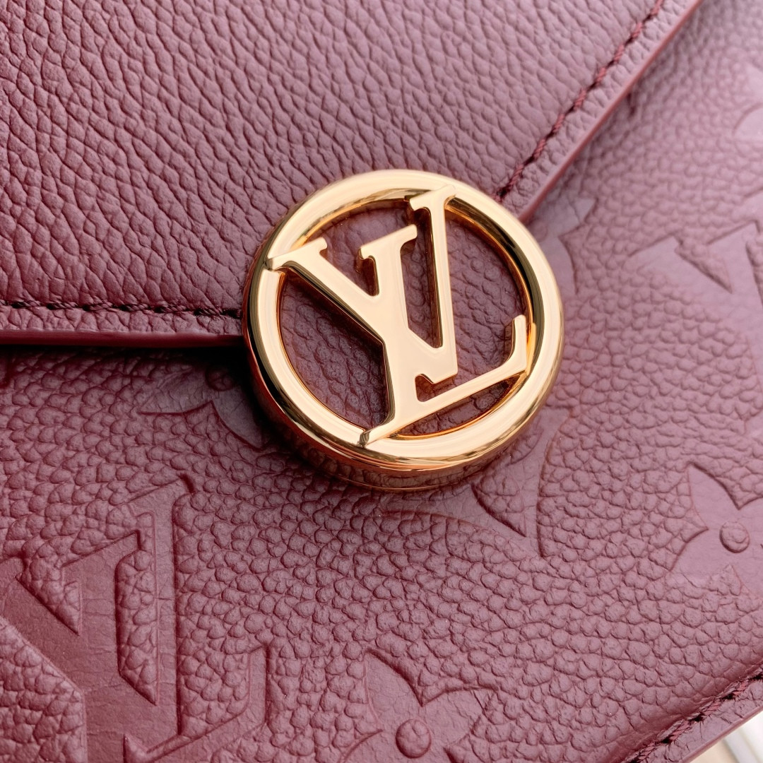 LV Wallet On Chain Rosy M25814 19.5x13.5x6.5cm