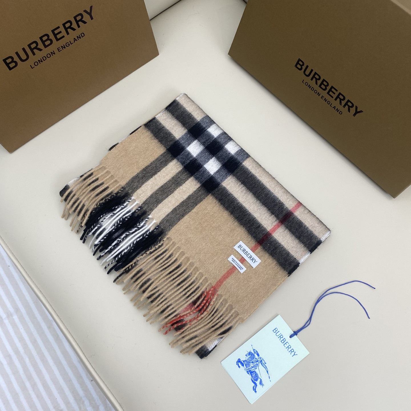 Bv*b*rry scarf 30x168cm 100% cashmere