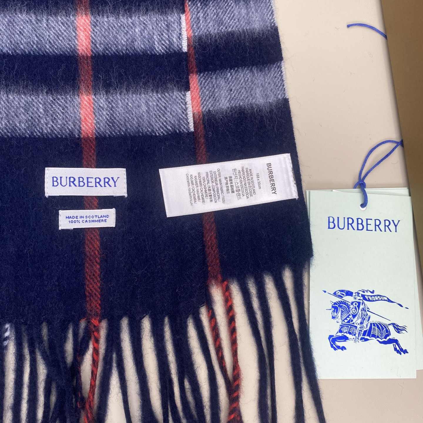 Bv*b*rry scarf 30x168cm 100% cashmere