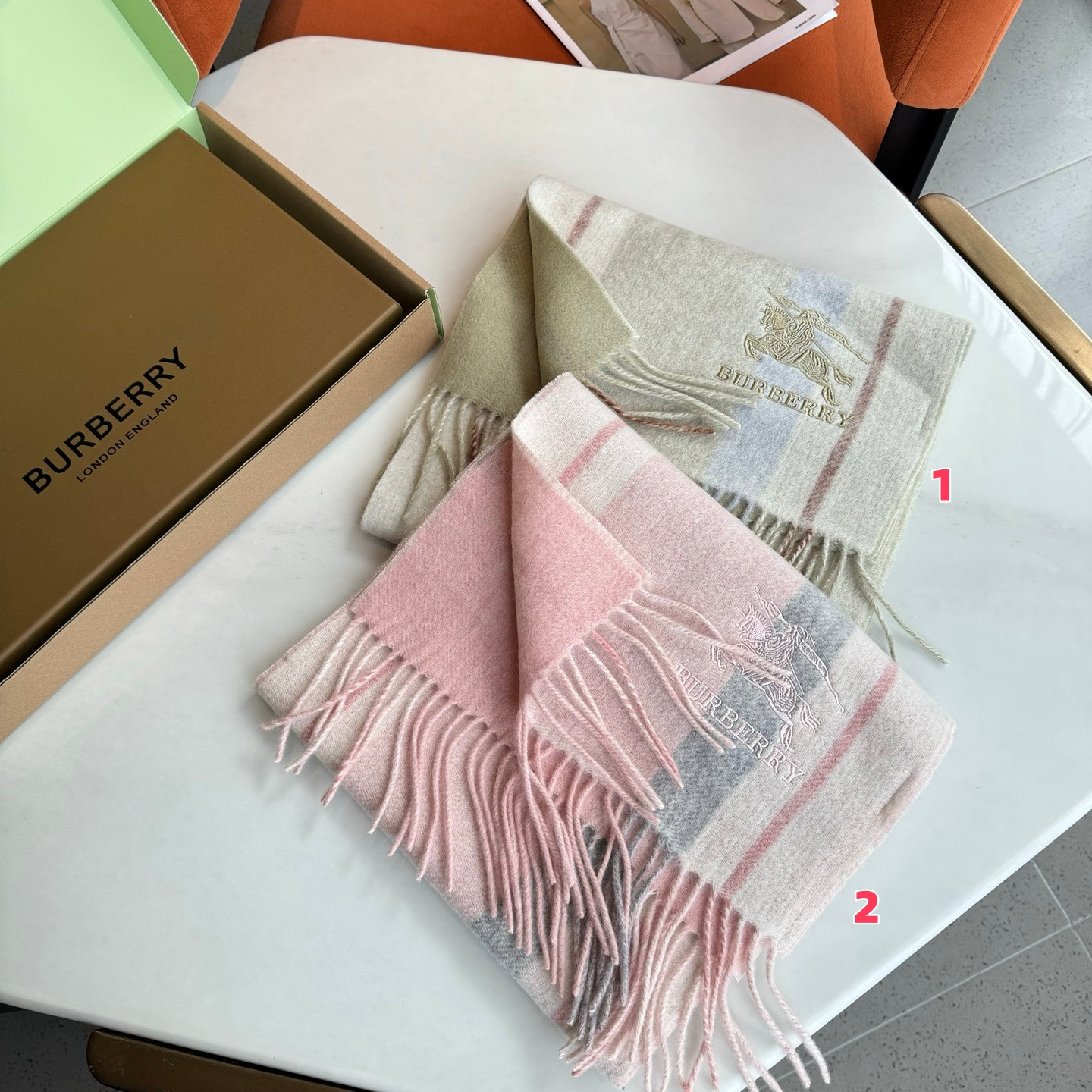 Bv*b*rry scarf 30x180cm 100% lambswool