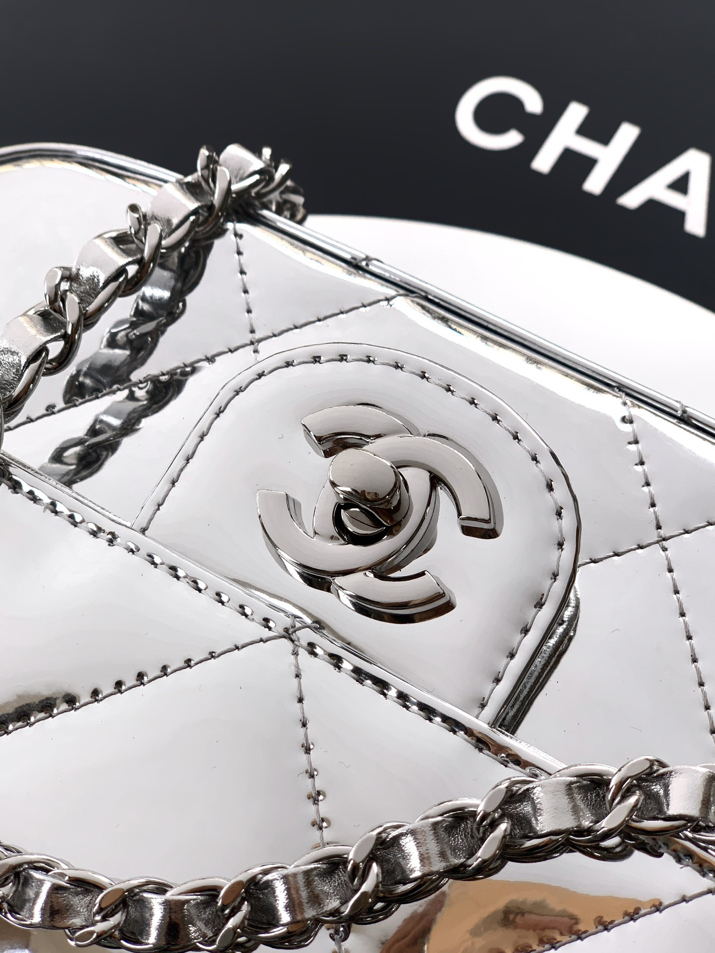 Ch**el Mini Flap Bag with Top Handle 13x18.5x4.5cm